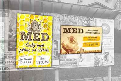 Plakate für Imker zum Honigverkauf