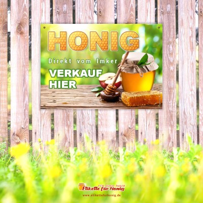 Werbeschild Honigverkauf - 300x210mm - CDM 19