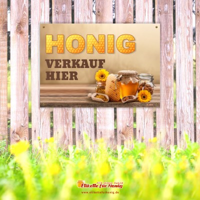 Werbeschild Honigverkauf - 300x210mm - CDM 9