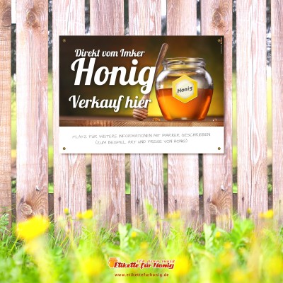 Werbeschild Honigverkauf - 420x300mm - CD15