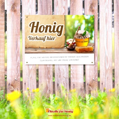 Werbeschild Honigverkauf - 420x300mm - CD16