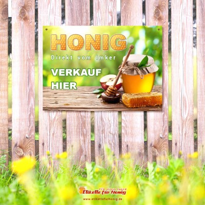 Werbeschild Honigverkauf - 420x300mm - CD19