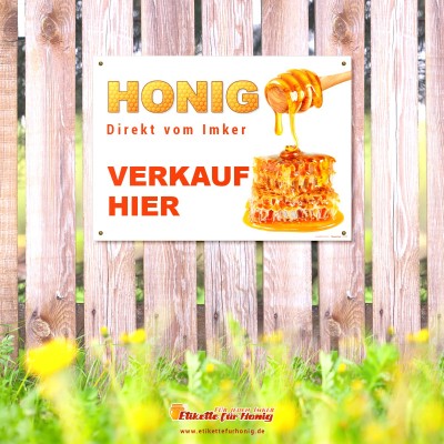 Werbeschild Honigverkauf - 420x300mm - CD2