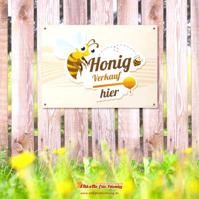Werbeschild Honigverkauf - 420x300mm - CD24