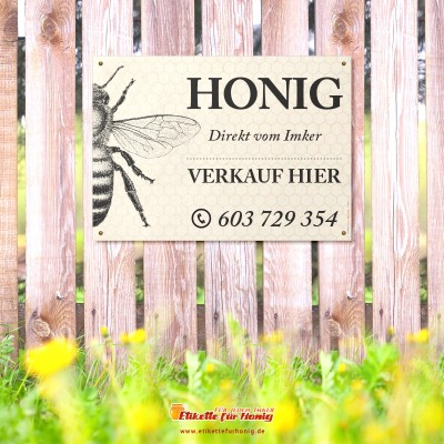 Werbeschild Honigverkauf - 420x300mm - CD55