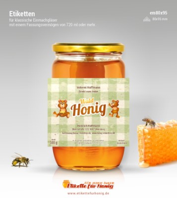 Honigetiketten - em95x80-24