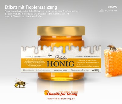 Honigetiketten emdrop - 12
