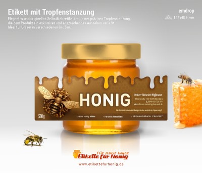 Honigetiketten emdrop - 16