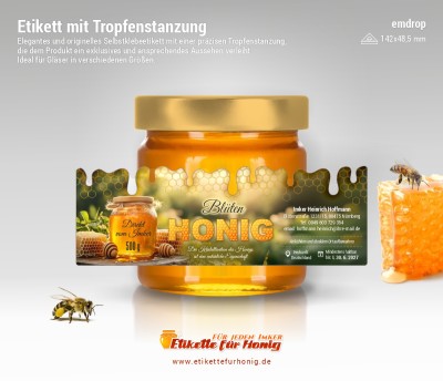 Honigetiketten emdrop - 2