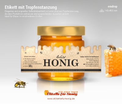 Honigetiketten emdrop - 8