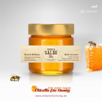 Etikette für Propolis - emf-25