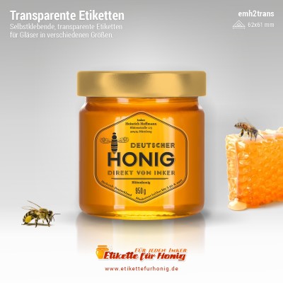 Transparenter Honigaufkleber - emh2trans- 13